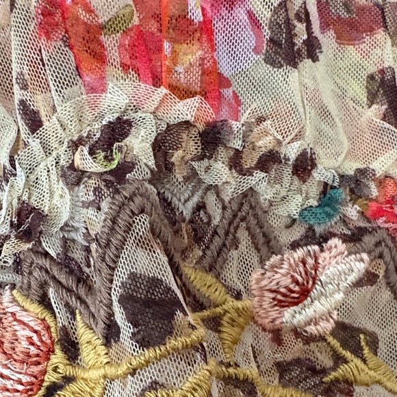 Johnny Was Mazzy Boxy shirred mesh slip maxi dress - Picture 7 of 7